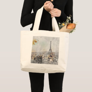 Eiffel Tower. Paris, France Large Tote Bag