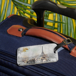 Eiffel Tower. Paris, France  Luggage Tag