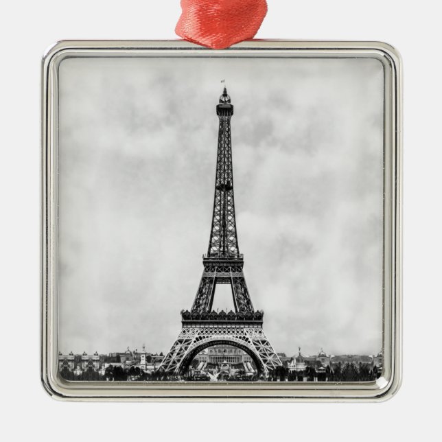 Eiffel Tower Paris France Metal Tree Decoration (Front)