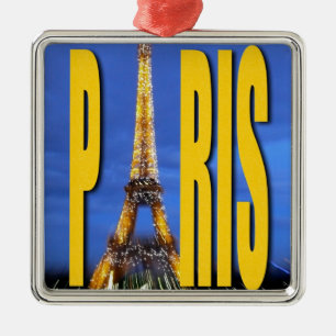 Eiffel Tower Paris France Metal Tree Decoration