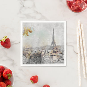 Eiffel Tower. Paris, France Napkin