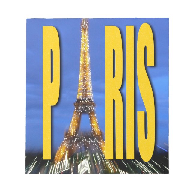 Eiffel Tower Paris France Notepad (Front)