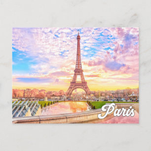 Eiffel Tower Paris France Postcard