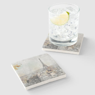Eiffel Tower. Paris, France  Stone Coaster