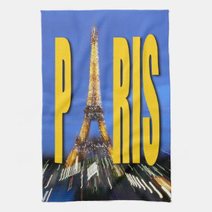 Eiffel Tower Paris France Tea Towel