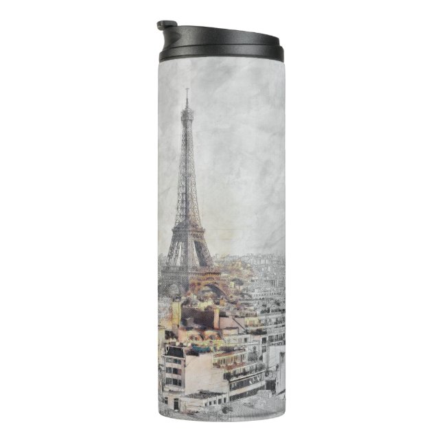 Eiffel Tower Paris France Thermal Tumbler – Travel (Rotated Right)