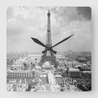 Eiffel Tower, Paris France Vintage Clock