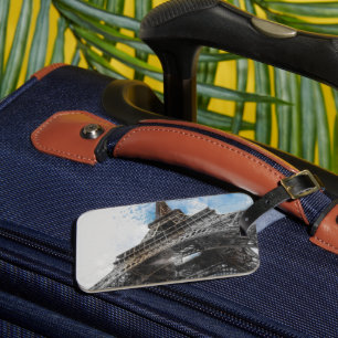 Eiffel Tower Paris France – Vintage French Travel  Luggage Tag