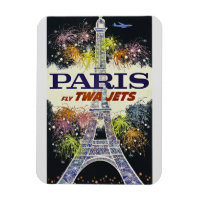 Eiffel Tower Paris France Vintage Travel Poster