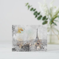Eiffel Tower Paris France Vintage Travel Souvenir 