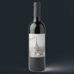 Eiffel Tower Paris France Wine Label – Elegant<br><div class="desc">Eiffel Tower Paris France Wine Label – Elegant Travel Souvenir Design Bring the charm of Paris to your celebration with this Eiffel Tower Paris France Wine Label. Featuring a stylish design of the iconic Eiffel Tower, this wine sticker transforms any bottle into an elegant centerpiece or unforgettable gift. Perfect for...</div>