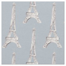 Eiffel Tower Paris French Pattern Fabric