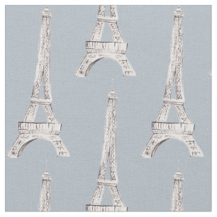 Eiffel Tower Paris French Pattern Fabric