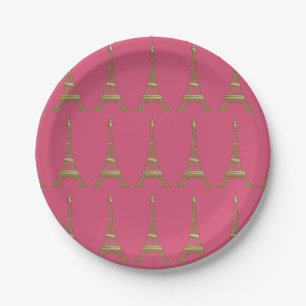 Eiffel Tower Paris French Theme Party Paper Plates