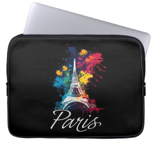 Eiffel Tower Paris Girls Travel Holiday France Sou Laptop Sleeve