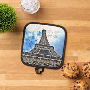 Eiffel Tower Paris Good Trip Travel Memento Pot Holder