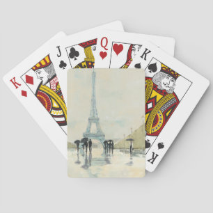 Eiffel Tower Paris In The Rain Playing Cards