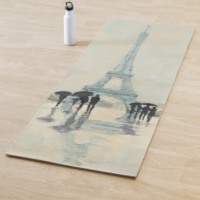Eiffel Tower | Paris In The Rain Yoga Mat (In Situ)