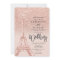 Eiffel tower Paris rose gold glitter pink wedding