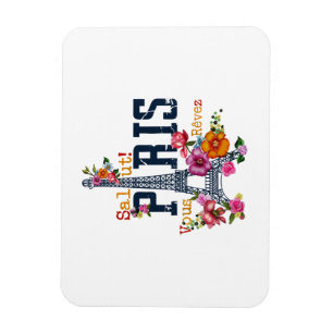 Eiffel Tower Paris Shirt Salut Flowering Paris Fra Magnet