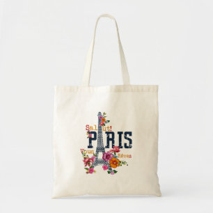 Eiffel Tower Paris Shirt Salut Flowering Paris Fra Tote Bag