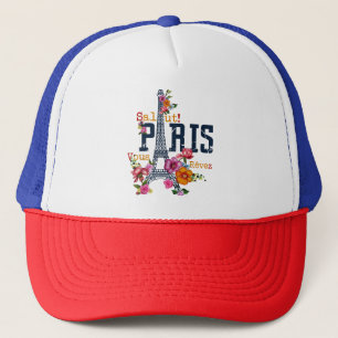 Eiffel Tower Paris Shirt Salut Flowering Paris Fra Trucker Hat