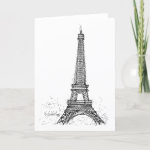 Eiffel Tower Paris Thank You Card