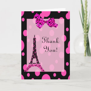 Eiffel Tower Paris Thank You Note Card