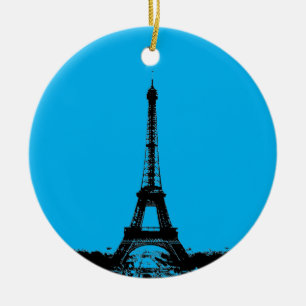 Eiffel Tower Paris Travel Ceramic Tree Decoration
