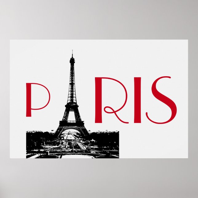 Eiffel Tower Paris Travel Poster (Front)