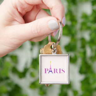 Eiffel Tower-Paris-Vibrant and Colourful- Key Ring
