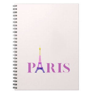 Eiffel Tower-Paris-Vibrant and Colourful- Notebook