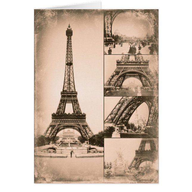 Eiffel Tower Paris Vintage Collage (Front)