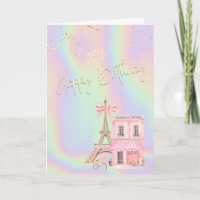 Eiffel Tower Parisian Holographic Birthday