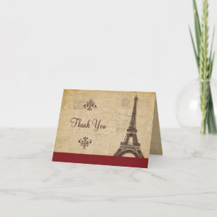 Eiffel Tower Parisian Thank You Card