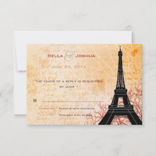 Eiffel Tower Peach RSVP