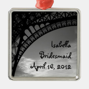 Eiffel Tower Personalised Bridesmaid Ornament