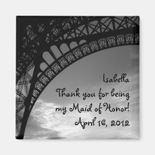 Eiffel Tower Personalised Maid of Honour Magnet