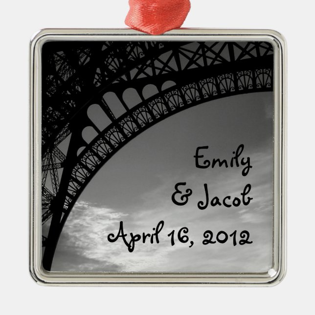 Eiffel Tower Personalised Ornament (Front)