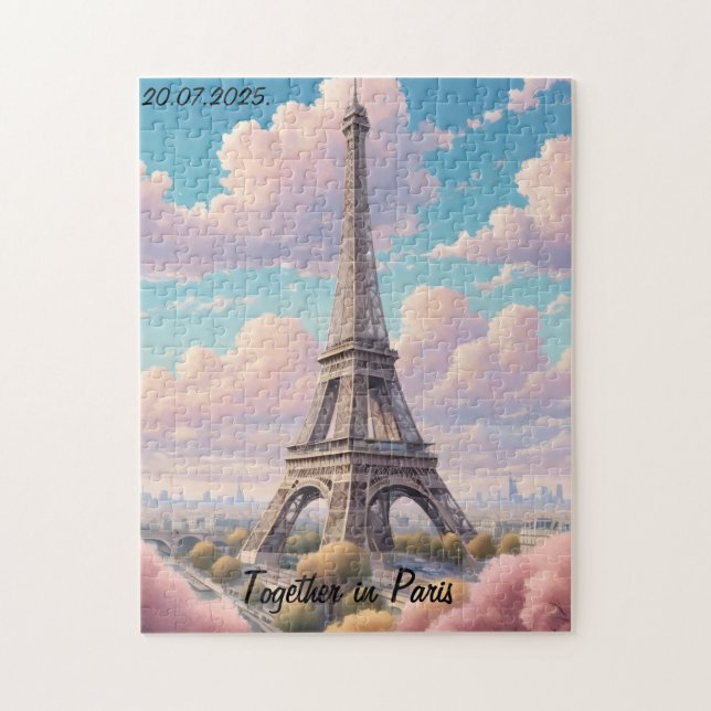 Eiffel Tower Personalised Puzzle (Vertical)