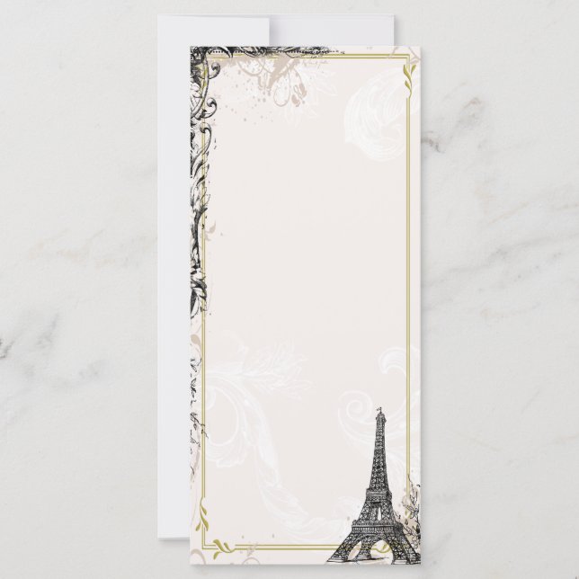 Eiffel Tower Photo Card (Front)