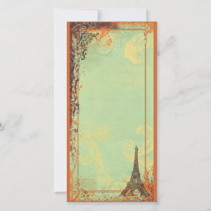 Eiffel Tower Photo Card Invitation or Menu
