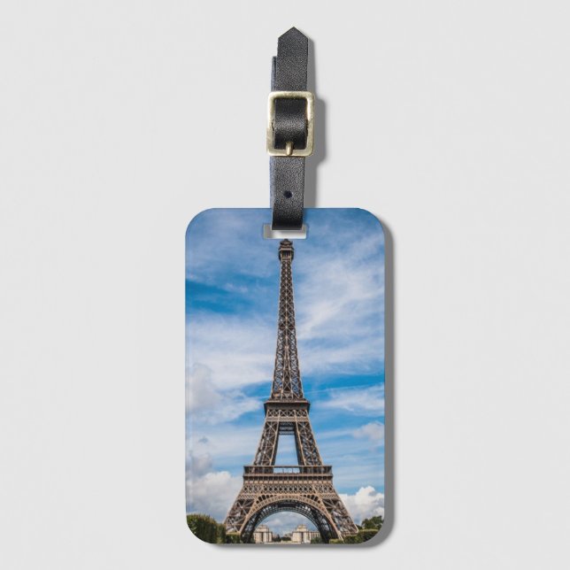Eiffel tower photo luggage tag (Front Vertical)