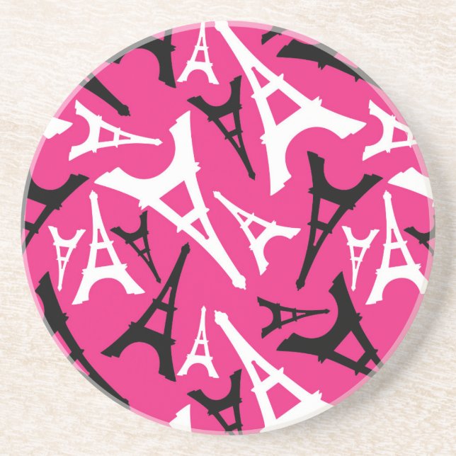 Eiffel Tower Pink Coaster (Front)