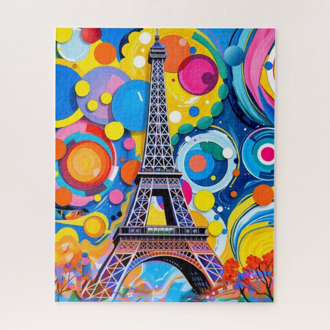 Eiffel Tower Pop Art Jigsaw Puzzle (Vertical)