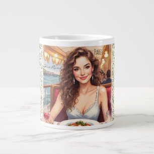 Eiffel Tower, Romantic Cruise on Bateaux Parisiens Large Coffee Mug