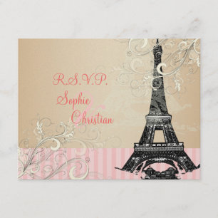 Eiffel Tower RSVPs require 5x7 Invitations