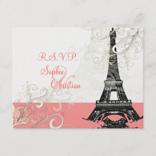 Eiffel Tower RSVPs require 5x7 Invitations