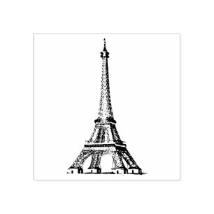 Eiffel Tower Rubber Stamp