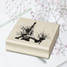 Eiffel Tower Rubber Stamp